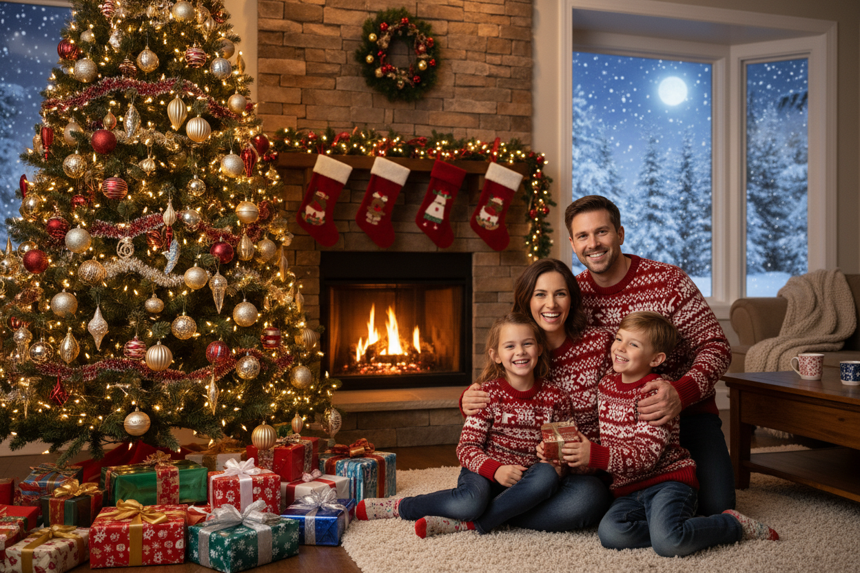 FAMILY WITH CHRISMASS